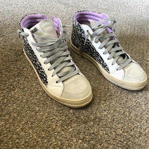 P448 cheetah, sparkle high tops
